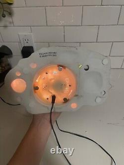 VTG 2003-Village Square- Victorian house with Santa-Fiber optic Lighting-TESTED
