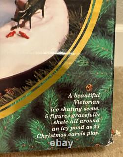 VTG Mr Christmas Holiday Skaters 1995 Victorian Ice Rink Complete WithBox