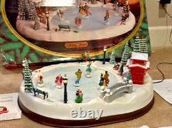 VTG Mr Christmas Holiday Skaters 1995 Victorian Ice Rink Complete WithBox