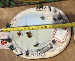 VTG Mr Christmas Holiday Skaters 1995 Victorian Ice Rink Complete WithBox