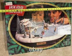 VTG Mr Christmas Holiday Skaters 1995 Victorian Ice Rink Complete WithBox