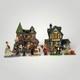 VTG O'Well Halloween Village Haunted Complete 2 Lit Houses 6 Poly Figures More