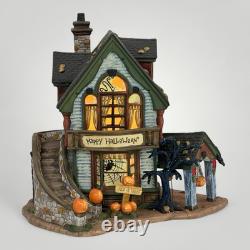 VTG O'Well Halloween Village Haunted Complete 2 Lit Houses 6 Poly Figures More
