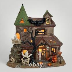 VTG O'Well Halloween Village Haunted Complete 2 Lit Houses 6 Poly Figures More