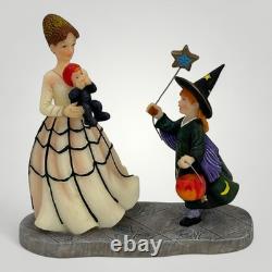 VTG O'Well Halloween Village Haunted Complete 2 Lit Houses 6 Poly Figures More