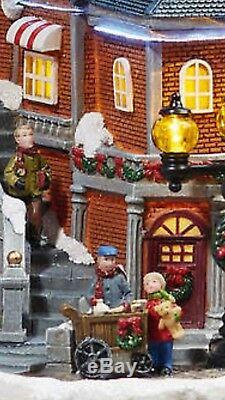 Victorian Themed Animated Musical Winter Village! New without box. Rare