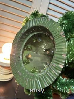 Vintage 1950's GloLite Feather Tabletop Lighted Christmas Tree Candles 18 READ