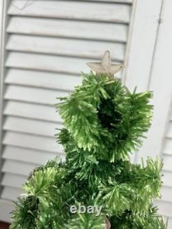 Vintage 1950's GloLite Feather Tabletop Lighted Christmas Tree Candles 18 READ
