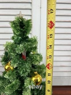 Vintage 1950's GloLite Feather Tabletop Lighted Christmas Tree Candles 18 READ