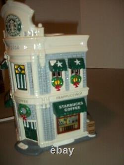 Vintage 1995 Dept 56 Original Snow Village Starbucks Coffee Building #54859