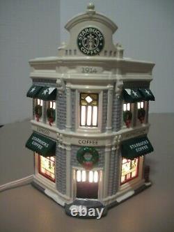 Vintage 1995 Dept 56 Original Snow Village Starbucks Coffee Building #54859