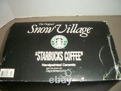 Vintage 1995 Dept 56 Original Snow Village Starbucks Coffee Building #54859