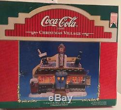 Vintage 1997 Coca Cola Christmas Village Diner Lighted House