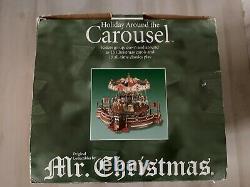Vintage 1997 Mr Christmas Village Holiday Around The Carousel & Boardwalk