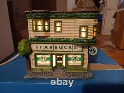 Vintage 1998 Starbucks Holiday House light up Ceramic Christmas Village with box