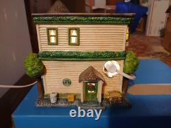 Vintage 1998 Starbucks Holiday House light up Ceramic Christmas Village with box
