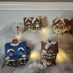 Vintage 21 Piece Christmas Village Lotus International Rare