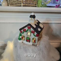 Vintage 21 Piece Christmas Village Lotus International Rare