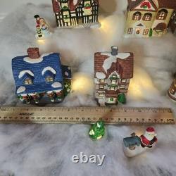 Vintage 21 Piece Christmas Village Lotus International Rare