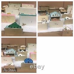 Vintage 21pc Christmas Village PUTZ House Clay Santa Mica Glitter Japan Mix Lot