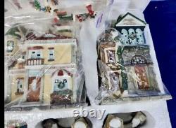 Vintage 40 Piece Christmas Traditions Victorian Village Set Complete EUC