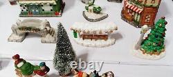 Vintage Christmas Porcelain Victorian Village 43 Pc Set 1993 Mercuries Nativity