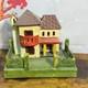 Vintage Christmas Village Paper Cardboard Putz House Japan LARGE LAKKIE 1930's