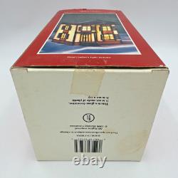 Vintage Crystal Village Illuminated Stained Glass House 2 Story Building #73 NEW