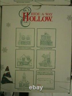 Vintage DEPT 56 Hide A Way Hollow Christmas Village 5 Houses 11 Figures 6 1989