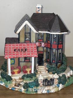 Vintage Dale Tiffany Cafe Stained Glass Village (ddrom)