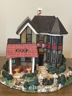 Vintage Dale Tiffany Cafe Stained Glass Village (ddrom)