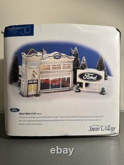Vintage Dept 56 Snow Village 1998 Uptown Ford Motors 54941 Set Of 3 Used