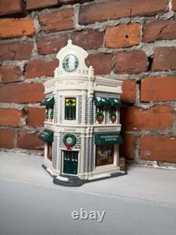 Vintage Dept 56 Starbucks Coffee Shop Snow Village Christmas 1995 No Light