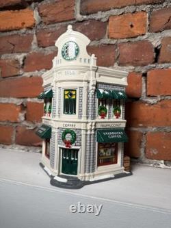 Vintage Dept 56 Starbucks Coffee Shop Snow Village Christmas 1995 No Light