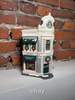 Vintage Dept 56 Starbucks Coffee Shop Snow Village Christmas 1995 No Light
