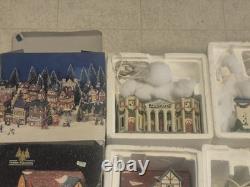 Vintage Dickens Collectibles Porcelain Lighted Houses Lot of (8) Christmas