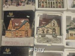 Vintage Dickens Collectibles Porcelain Lighted Houses Lot of (8) Christmas