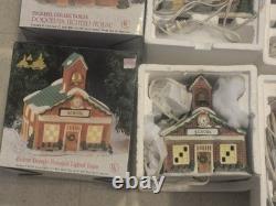 Vintage Dickens Collectibles Porcelain Lighted Houses Lot of (8) Christmas