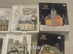 Vintage Dickens Collectibles Porcelain Lighted Houses Lot of (8) Christmas