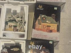 Vintage Dickens Collectibles Porcelain Lighted Houses Lot of (8) Christmas