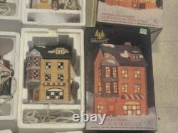 Vintage Dickens Collectibles Porcelain Lighted Houses Lot of (8) Christmas