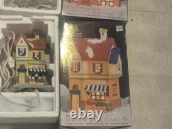 Vintage Dickens Collectibles Porcelain Lighted Houses Lot of (8) Christmas