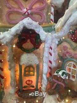Vintage Fiber Optic Candy House with Motion Gingerbread BIG with original box