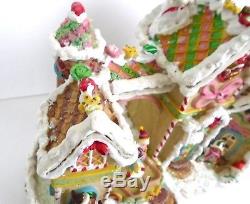 Vintage Fiber Optic Candy House with Motion Gingerbread House Christmas Holiday