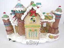 Vintage Fiber Optic Candy House with Motion Gingerbread House Christmas Holiday