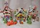 Vintage Gingerbread Village Lighted Christmas Display Boy Girl Cookie Candy Tree
