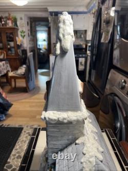 Vintage Handmade Ceramic Christmas Village Church Light Up