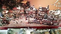 Vintage Kirkland Christmas Handpainted 37 Pc Porcelain Lighted Victorian Village