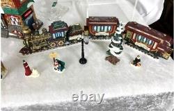 Vintage Kirkland Christmas Handpainted 37 Pc Porcelain Lighted Victorian Village