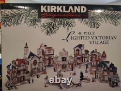 Vintage Kirkland Signature 40-Piece Lighted Victorian Village